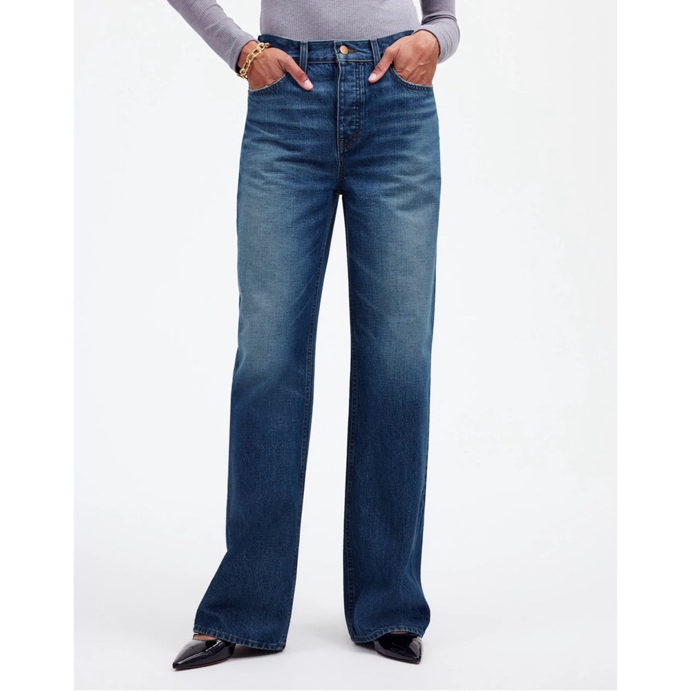 Madewell Women's Wide-Leg Jeans in Medium Blue Wash